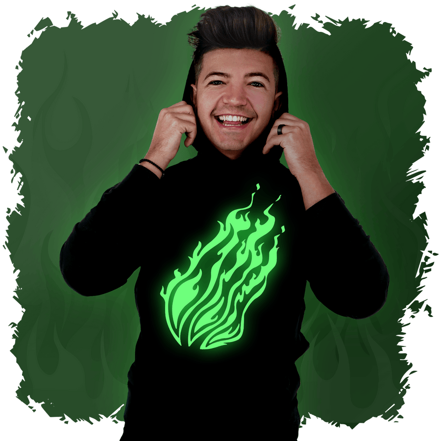 Glow Hoodie - Fire Merch