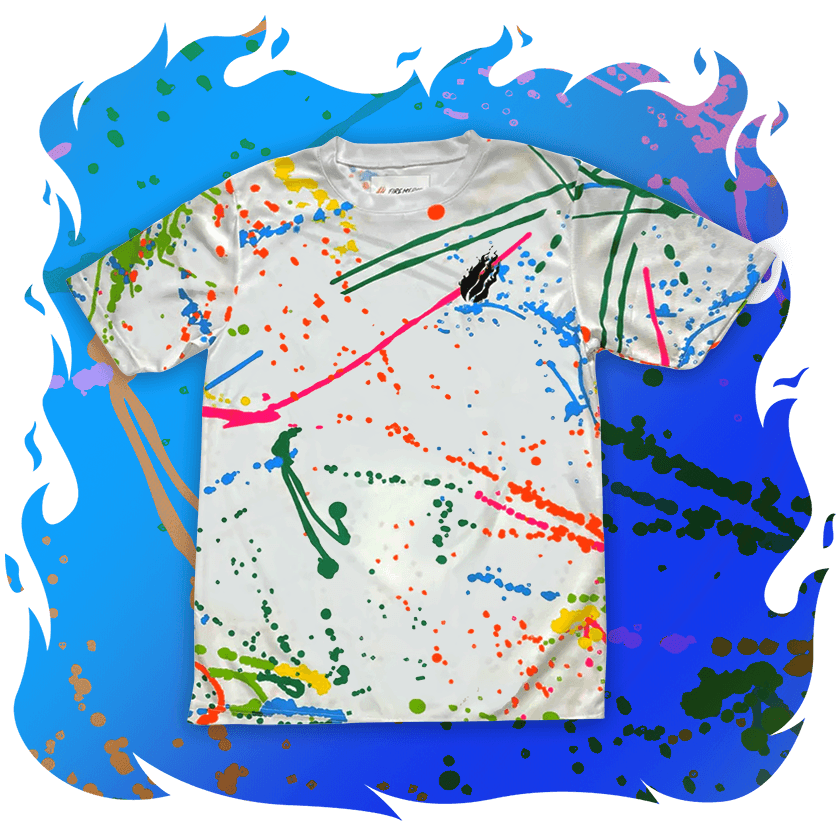Splatter Paint Tee - Fire Merch